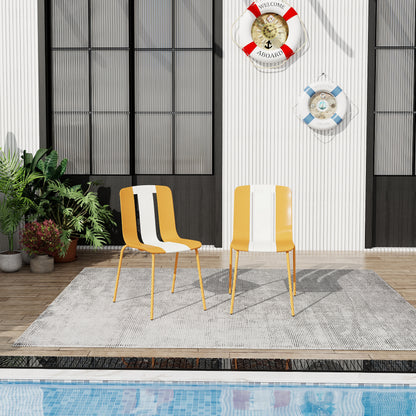 Summer 4-Pack Modern Striped Color Block Chairs - Stacked