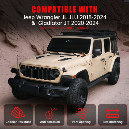 10th Anniversary Engine Hood For Jeep Wrangler JL 2018+ and Jeep Gladiator JT 2020+ (not fit for JL 392 and JT Mojave) image 6