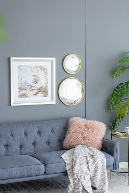 D11" Gold Round Mirror, Circle Mirror with Iron Frame for Living Room Bedroom Vanity Entryway Hallway image 9