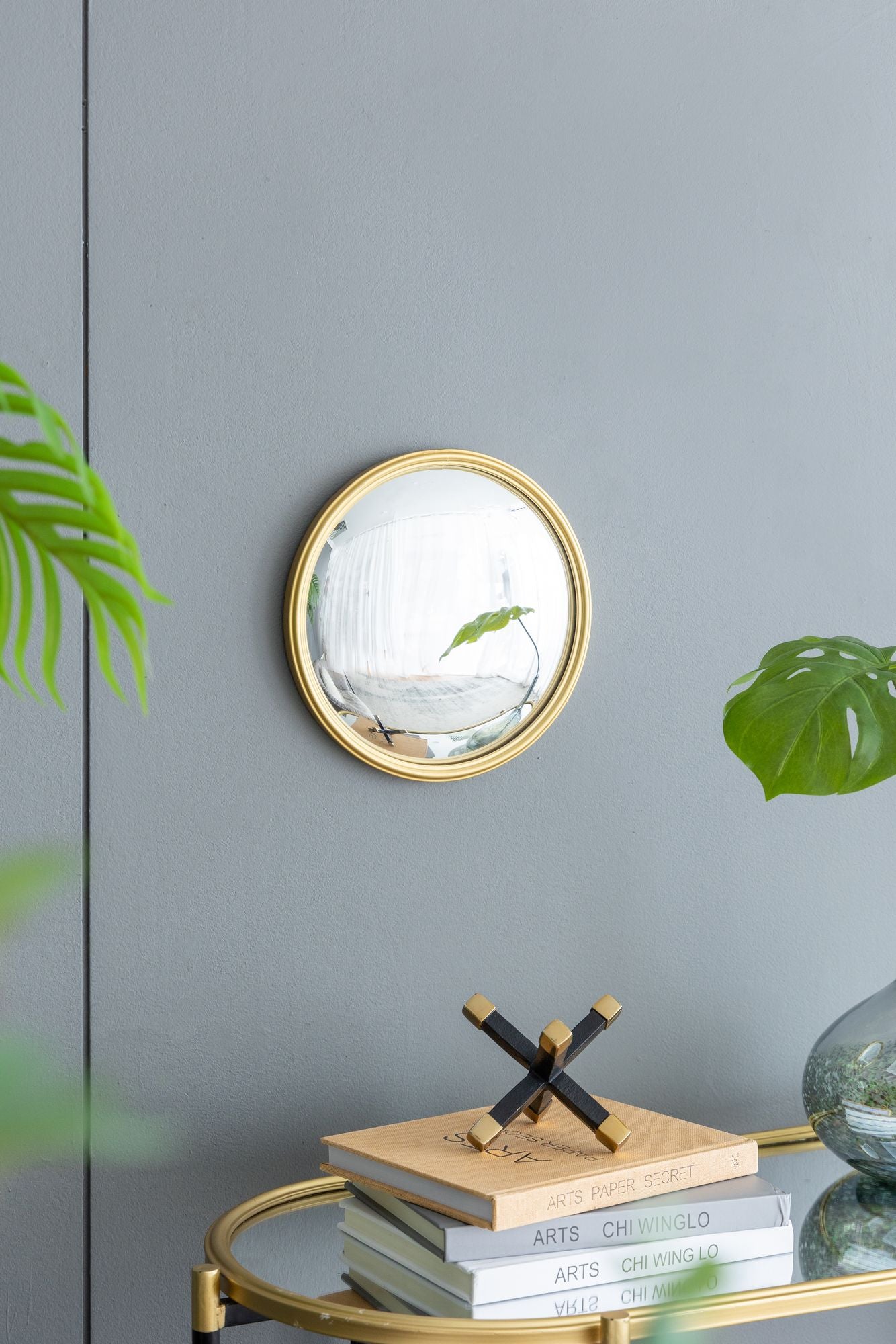D11" Gold Round Mirror, Circle Mirror with Iron Frame for Living Room Bedroom Vanity Entryway Hallway image 1