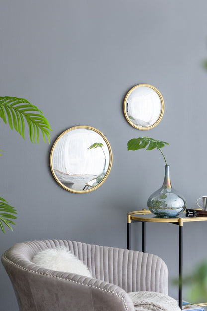 D11" Gold Round Mirror, Circle Mirror with Iron Frame for Living Room Bedroom Vanity Entryway Hallway image 7