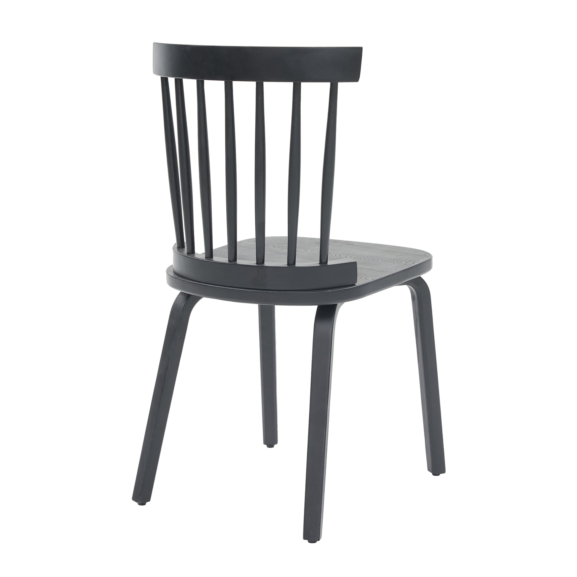 Windsor Dining Chairs Set of 4,Wood Farmhouse Spindle Back, Widen Seat, Mid-Century Modern French Country Style, for Living Room Restaurant, Black image 5