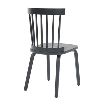 Windsor Dining Chairs Set of 4,Wood Farmhouse Spindle Back, Widen Seat, Mid-Century Modern French Country Style, for Living Room Restaurant, Black image 5