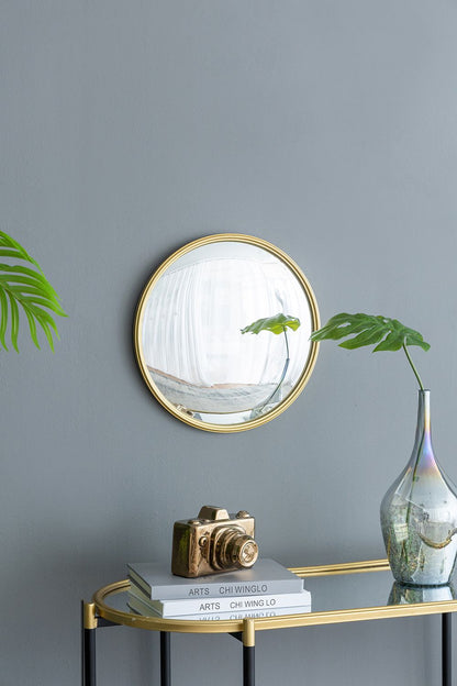 D15" Gold Round Mirror, Circle Mirror with Iron Frame for Living Room Bedroom Vanity Entryway Hallway image 3