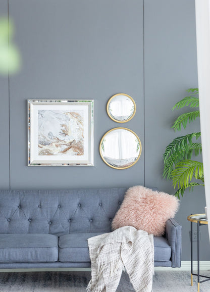 D15" Gold Round Mirror, Circle Mirror with Iron Frame for Living Room Bedroom Vanity Entryway Hallway image 6