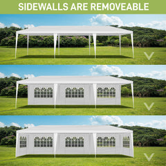 10*30FT Wedding Tent with 5 Removable Sidewalls,Outdoor Use for Party,Wedding,Marketplace