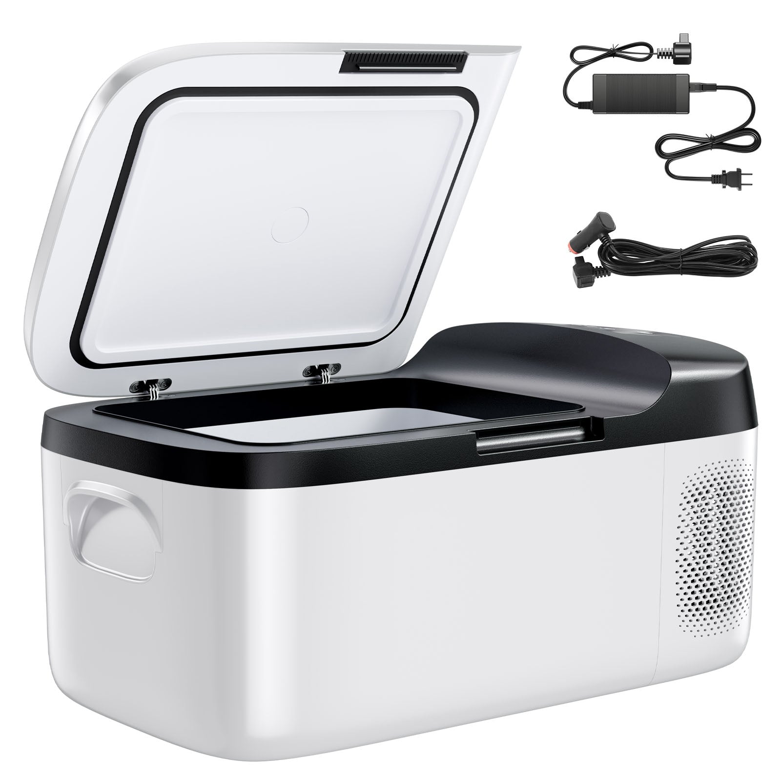 Car Refrigerator, DC 12/24V AC100-240V Compressor Electric Cooler, -4°F to 68°F Car Fridge with APP Control, 16 QT Cars Freezer for RVs, Campsites, Boats, Camping, Fishing, 60W Portable Freezer image 1