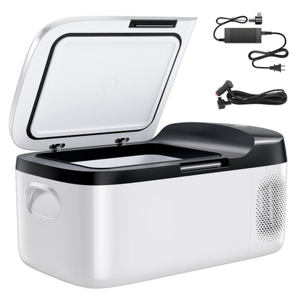 Car Refrigerator, DC 12/24V AC100-240V Compressor Electric Cooler, -4°F to 68°F Car Fridge with APP Control, 16 QT Cars Freezer for RVs, Campsites, Boats, Camping, Fishing, 60W Portable Freezer image 1