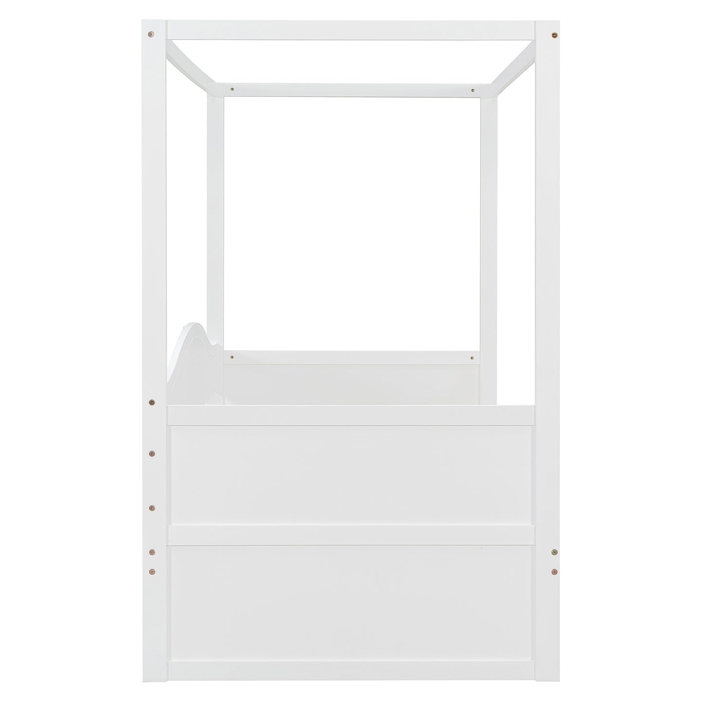 Twin Size Canopy Day Bed with 2 Drawers, White(Old SKU: N708P373435K) image 9