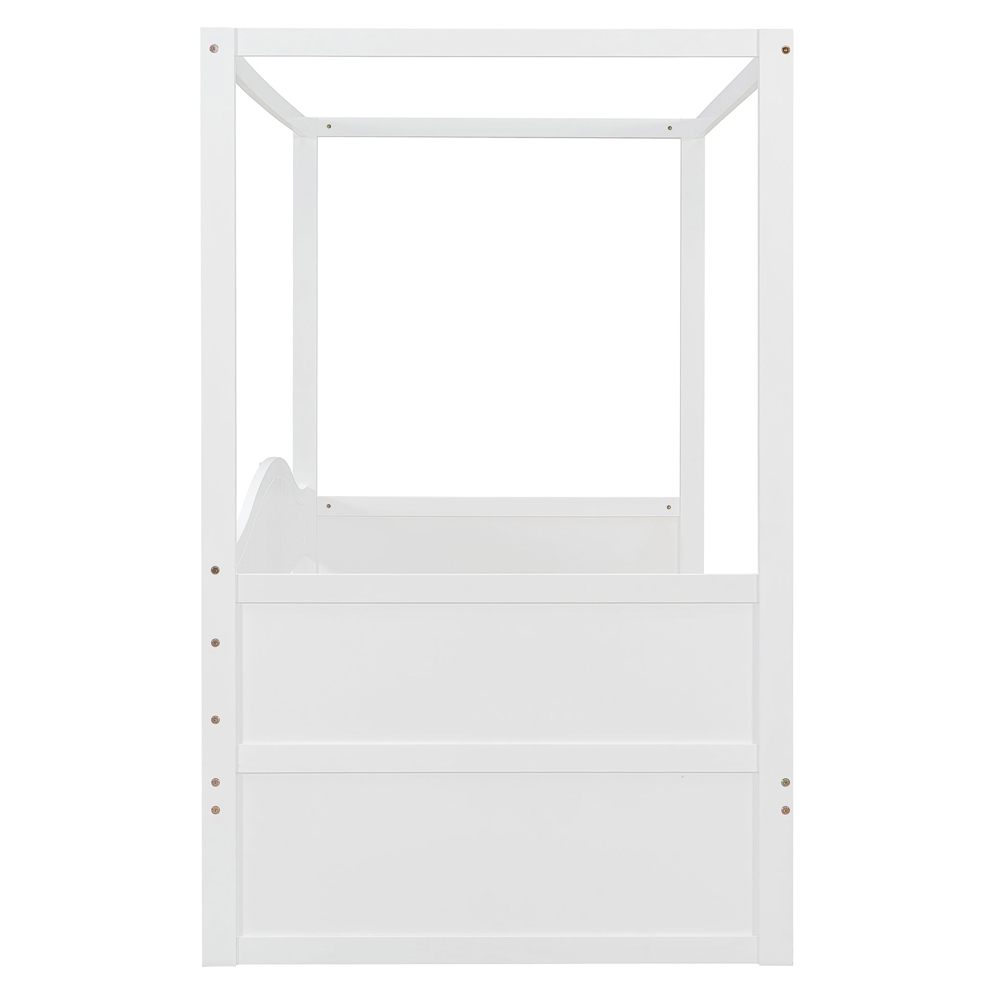 Twin Size Canopy Day Bed with 2 Drawers, White(Old SKU: N708P373435K) image 9
