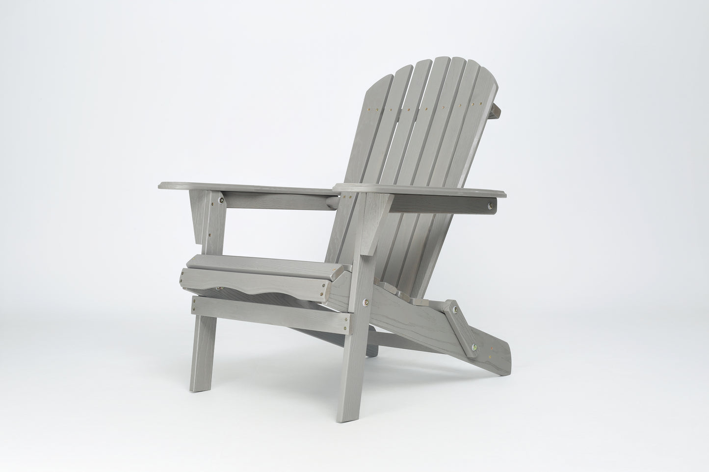Wood Lounge Patio Chair for Garden Outdoor Wooden Folding Embossed Adirondack Chair Set of 2 Solid Cedar Wood Lounge Patio Chair with Wood Grain image 6