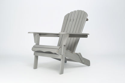 Wood Lounge Patio Chair for Garden Outdoor Wooden Folding Embossed Adirondack Chair Set of 2 Solid Cedar Wood Lounge Patio Chair with Wood Grain image 6