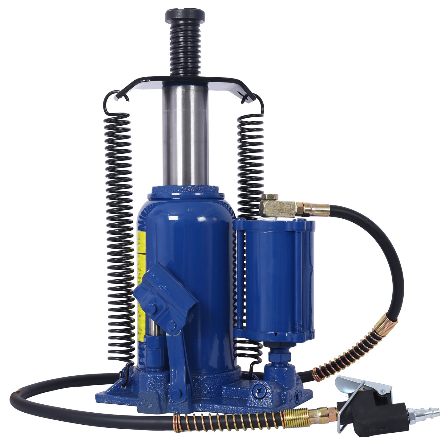Air Hydraulic Bottle Jack, 20 Ton/44029 LBS All Welded Bottle Jack, 10.2-19.7 inch Lifting Range, Manual Handle and Air Pump, for Car, Pickup, Truck, RV, Auto Repair, Industrial Engineering,Blue image 2