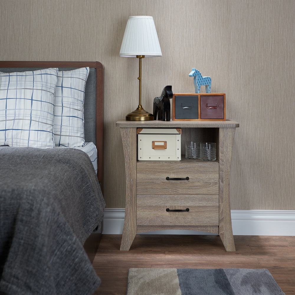 Colt Gray Finish Accent Table