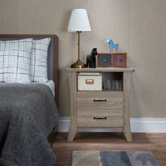 Colt Gray Finish Accent Table