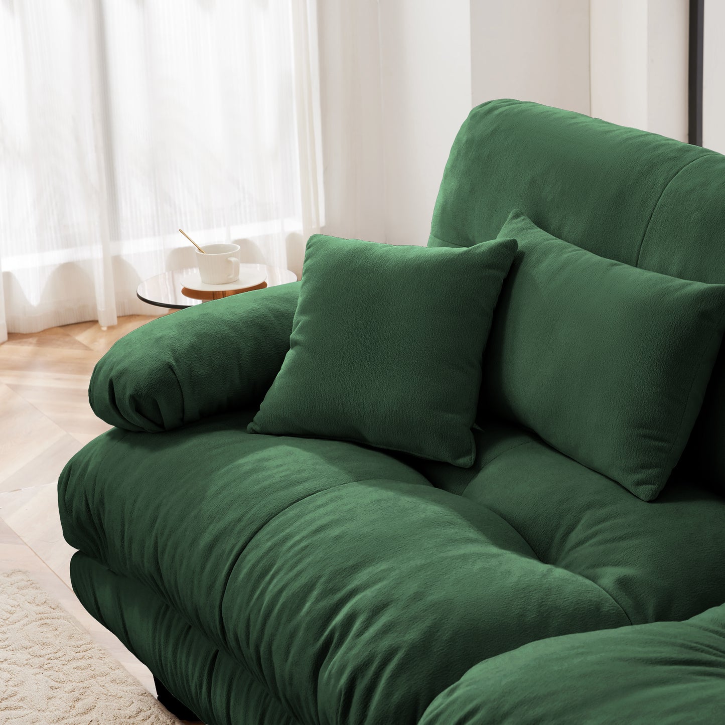 27 Sofa LSF W/2 pillows -Green image 4