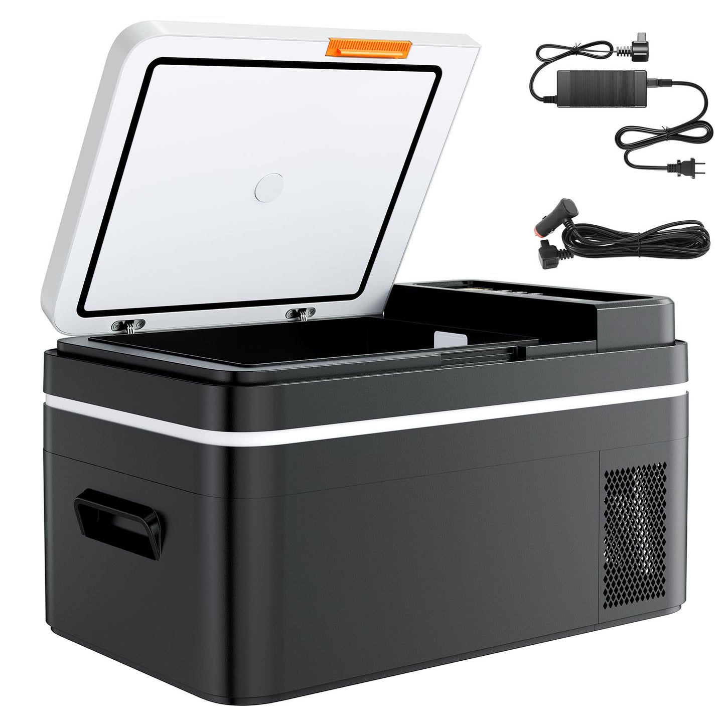 Car Refrigerator, DC 12/24V AC100-240V Compressor Electric Cooler, -4°F to 68°F Car Fridge with APP Control, 23 QT Cars Freezer for RVs, Campsites, Boats, Camping, Fishing, 45W Portable Freezer image 1