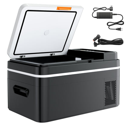 Car Refrigerator, DC 12/24V AC100-240V Compressor Electric Cooler, -4°F to 68°F Car Fridge with APP Control, 23 QT Cars Freezer for RVs, Campsites, Boats, Camping, Fishing, 45W Portable Freezer image 1