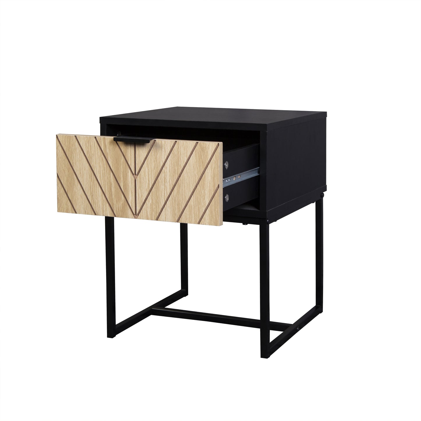 Modern Entryway Console Table with Storage Drawer, Compact Side Accent Table, Black Finish Wooden Drawer Narrow Space Saving Sofa Table for Hallway Living Room image 3