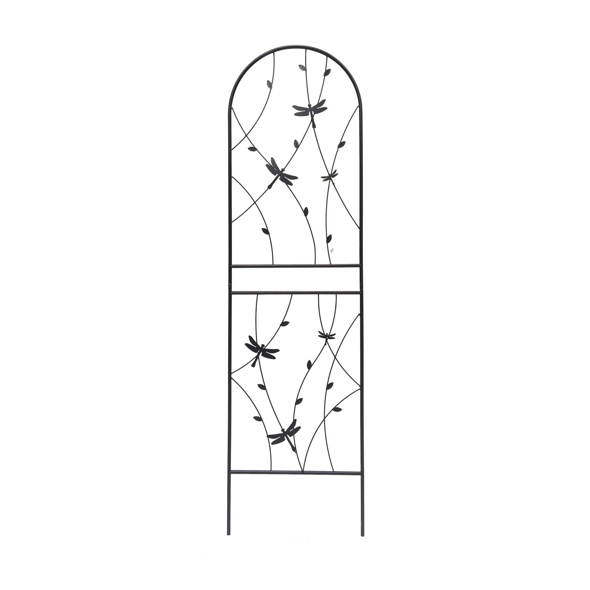 4 Pack Metal Garden Trellis 71" x 19.7" Rustproof Trellis for Climbing Plants Outdoor Flower Support Dragonfly Deco Black image 3