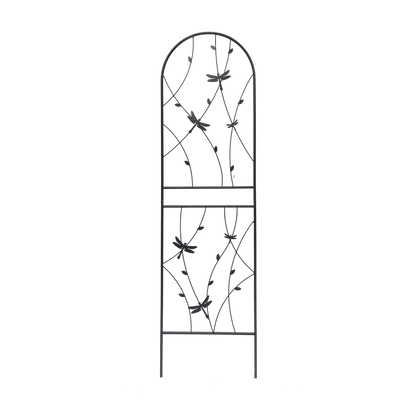 4 Pack Metal Garden Trellis 71" x 19.7" Rustproof Trellis for Climbing Plants Outdoor Flower Support Dragonfly Deco Black image 3