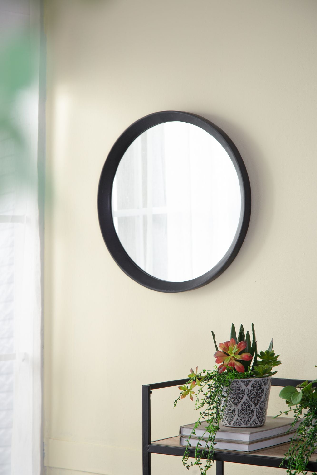 D20x1.5"Transitional Decor Style Mango Wood Wall Mirror Wall Decor with Frame of Solid Mango Wood for Bathroom,Entryway  image 13