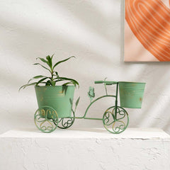 Decorative Green Patina Flower Pot Holder-16.5x7x7.5"