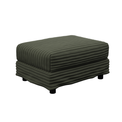 Plush Corduroy Ottoman to Combine with 2 Seater Sofa, 3 Seater Sofa and 4 Seater Sofa, Suitable for Living Rooms, Apartments, Offices, Green(Old SKU:W1885P346914) image 1