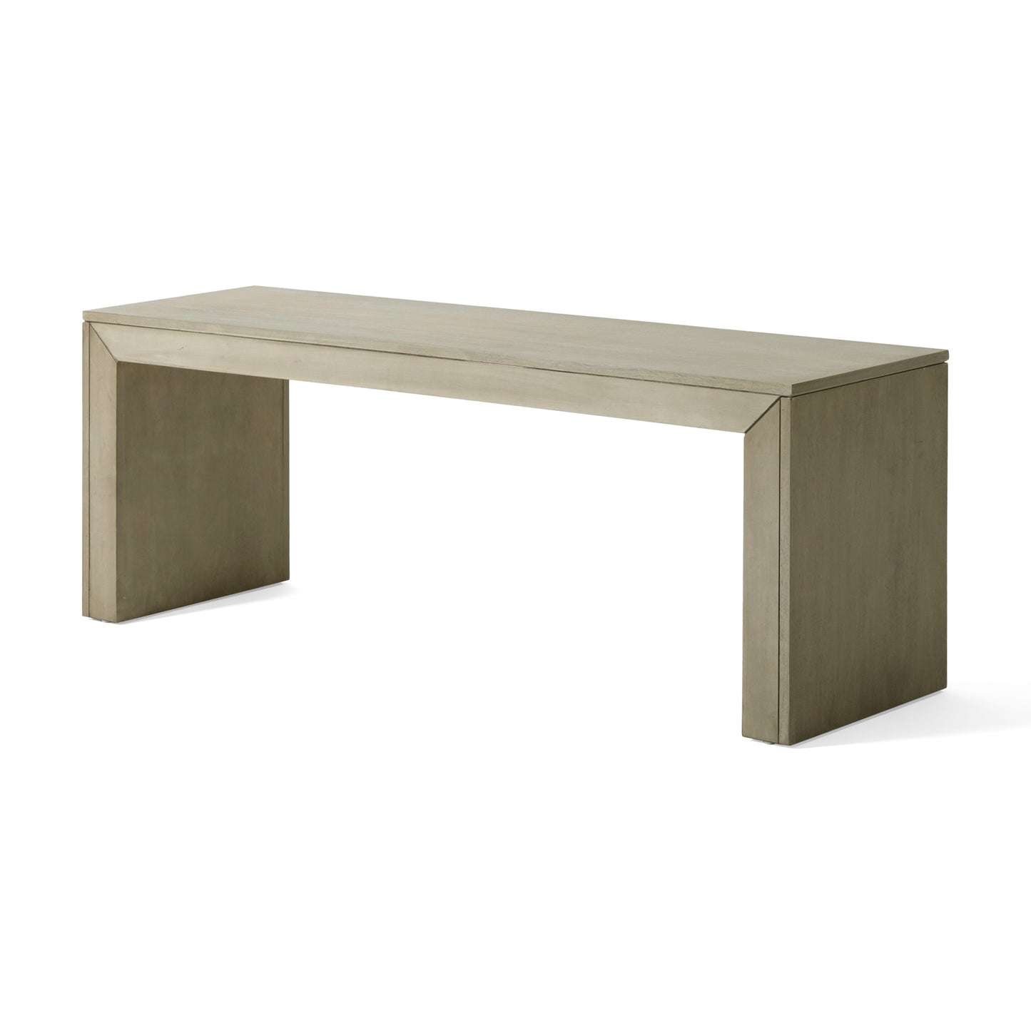 Acacia Wood Dining Bench, Light Gray Oak image 4
