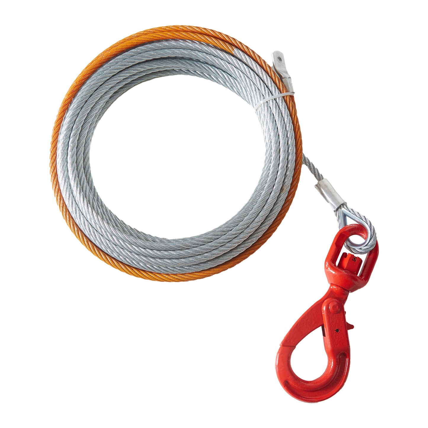 Galvanized Steel Winch Cable, 3/8 Inch x 75 Feet 15,200 lbs Breaking Strength, Wire Winch Rope with Swivel Hook, Towing Cable Heavy Duty, Universal Fit for SUV, Large Off-Road Vehicle, Truck image 10