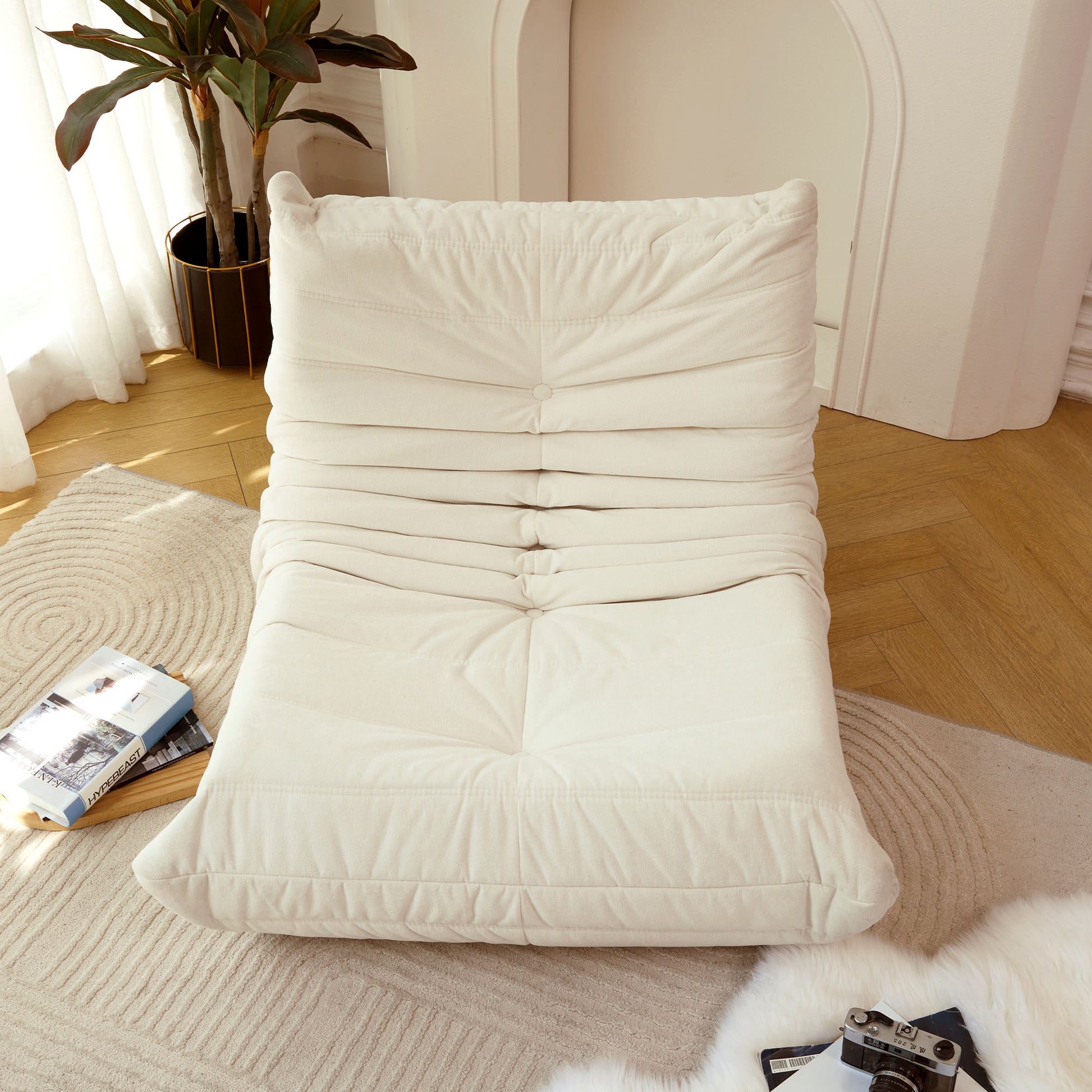 No Installation Bean Bag Chair Big Beanbag Chair for Adults Bean Bag Lounger Foam Chair for Home, Apartment, Living room or Gaming Venue Sofa in a box image 2