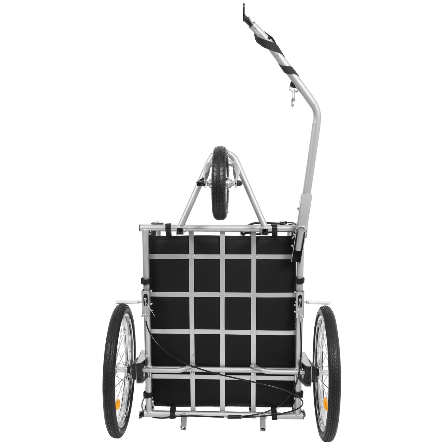 3-in-1 Heavy-Duty Bike Cargo Trailer –Bike Compatible Steel Frame, 110lb Capacity, Convertible Stroller & Pull Cart w/Suspension, 20" Wheels & Accessories image 11
