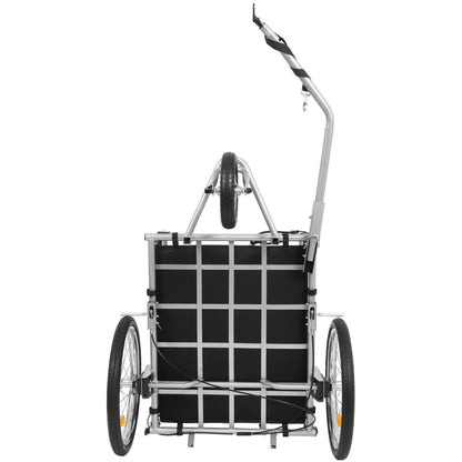3-in-1 Heavy-Duty Bike Cargo Trailer –Bike Compatible Steel Frame, 110lb Capacity, Convertible Stroller & Pull Cart w/Suspension, 20" Wheels & Accessories image 11