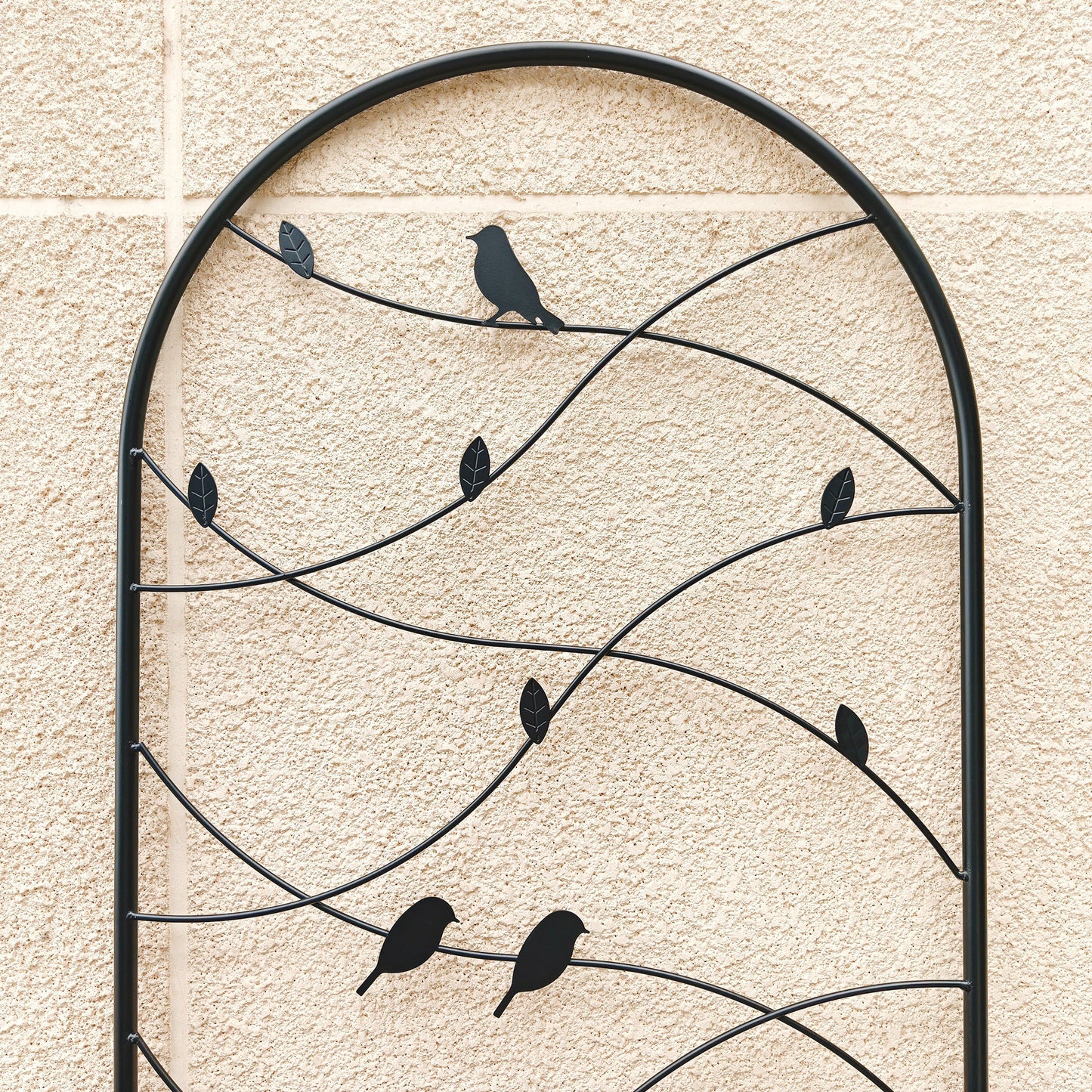 4 Pack Metal Garden Trellis 71" x 19.7" Rustproof Trellis for Climbing Plants Outdoor Flower Support Bird Deco Black image 4