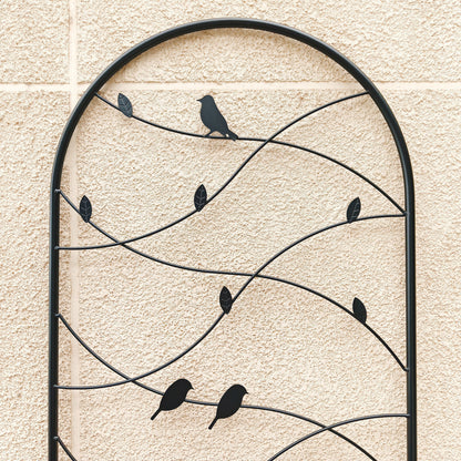 4 Pack Metal Garden Trellis 71" x 19.7" Rustproof Trellis for Climbing Plants Outdoor Flower Support Bird Deco Black image 4