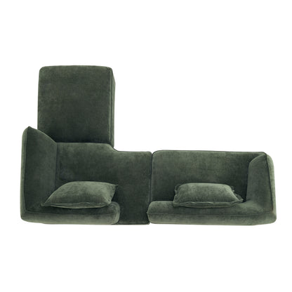 122" Modern L-Shaped Sectional Sofa with High-Density Fully Compressed Sponge and Chaise Lounge, 2-Piece Set, Fully Assembled Right Hand Facing, Deep Seating, Perfect for Living Room, Lounge image 4