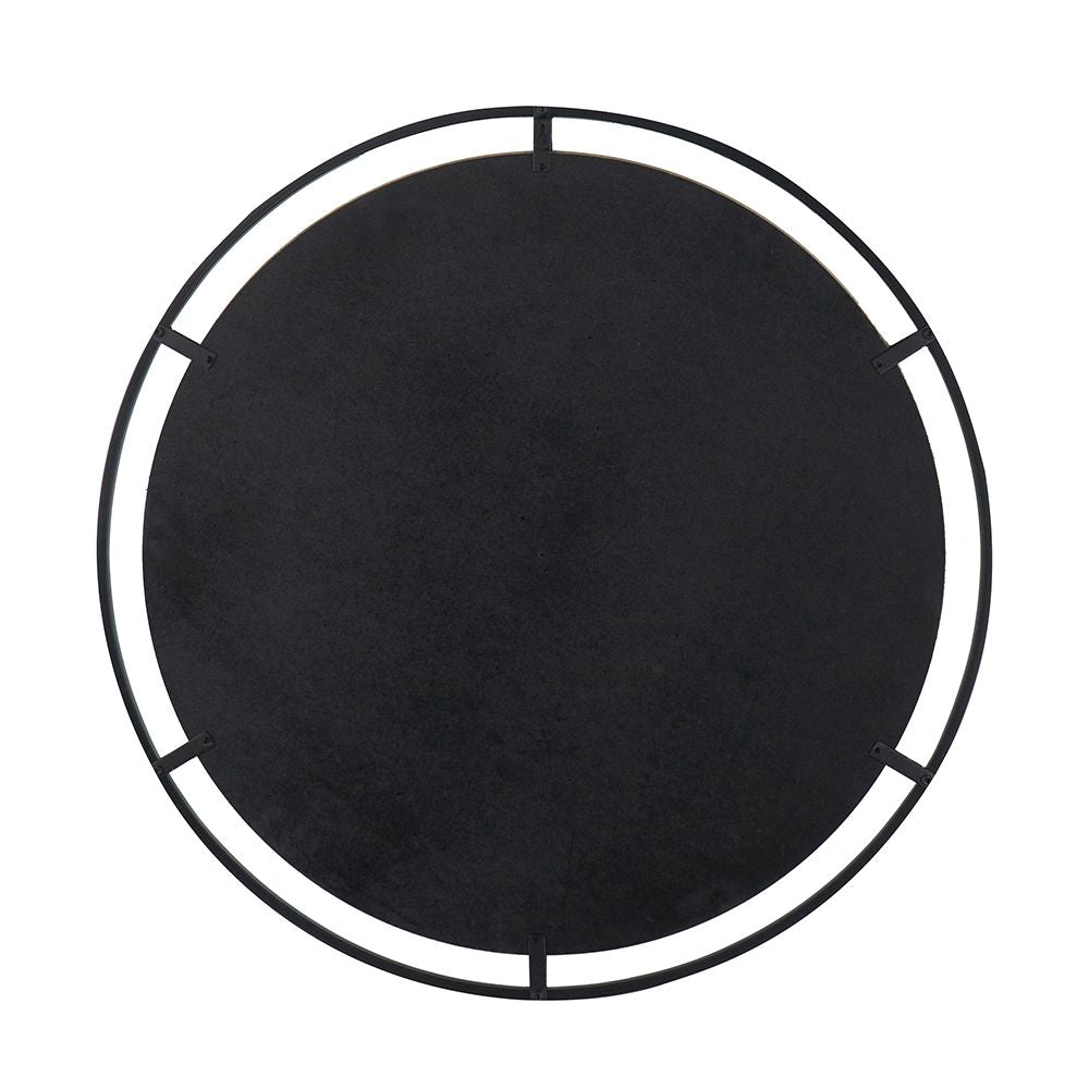 D31.5x0.5" Theodor Mirror with industrial design Round Mirror with Metal Frame for Wall Decor & Entryway Console Lean Ag image 13