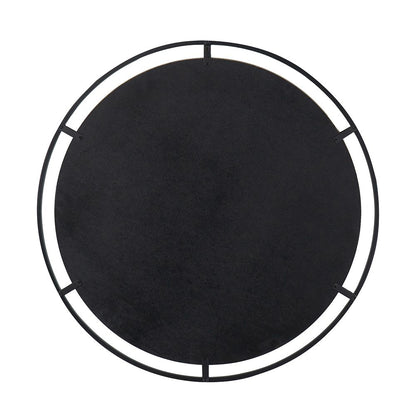 D31.5x0.5" Theodor Mirror with industrial design Round Mirror with Metal Frame for Wall Decor & Entryway Console Lean Ag image 13