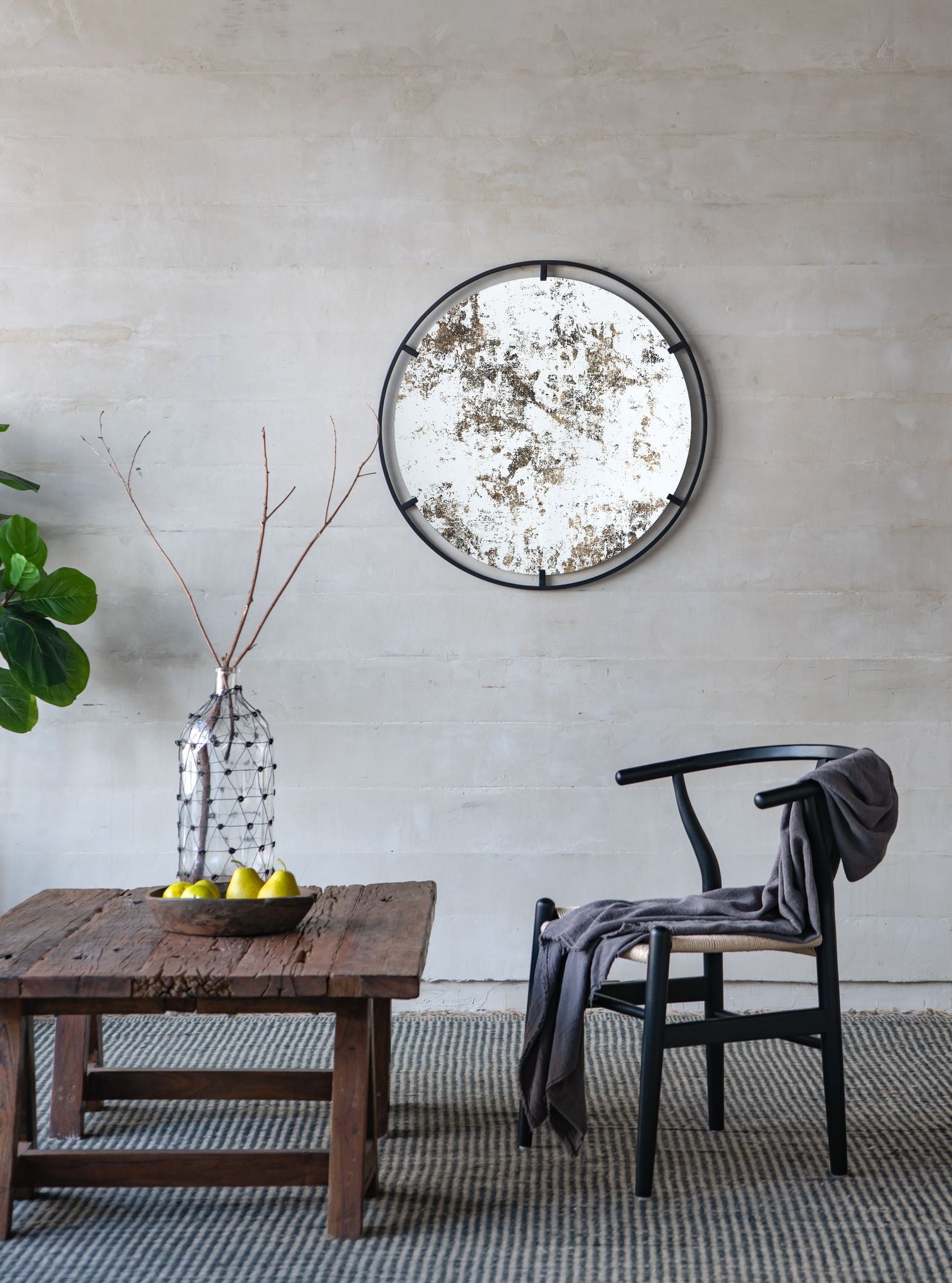Theodor mirror hanging on wall industrial decor