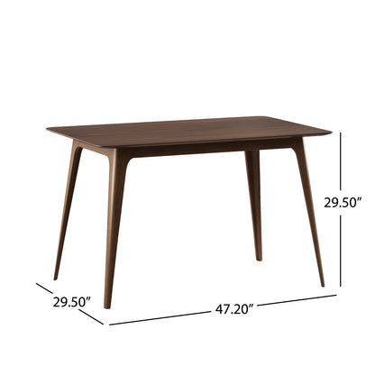 [Video] 5-Piece Dining Set 1 Table 4 Chairs, Rubberwood Frame, Faux Wood Tabletop, Retro - Elegant for Kitchen & Family Dining, Walnut+Charcoal (same sku: N759S002001F) image 5