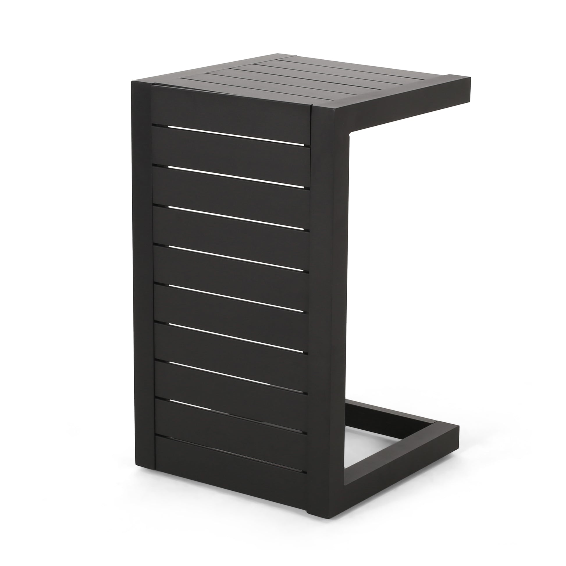 CAPE CORAL ALU C-SHAPED TABLE BLACK image 5