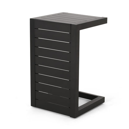 CAPE CORAL ALU C-SHAPED TABLE BLACK image 5