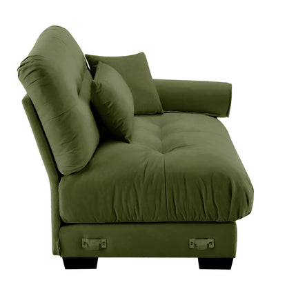 Milano Sofa RSF W/3 pillows - Olive green image 4