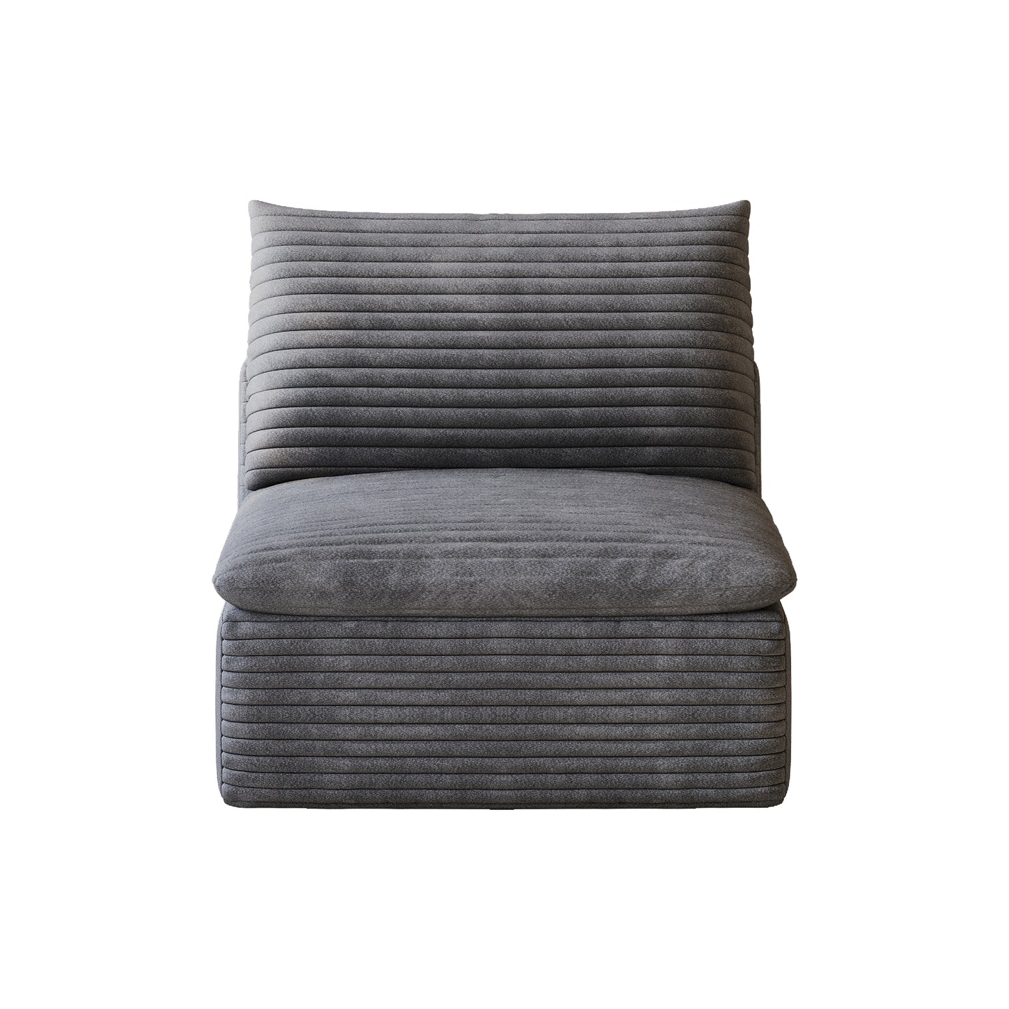 1 Middle Seat+1 Ottoman,Dark Grey image 9