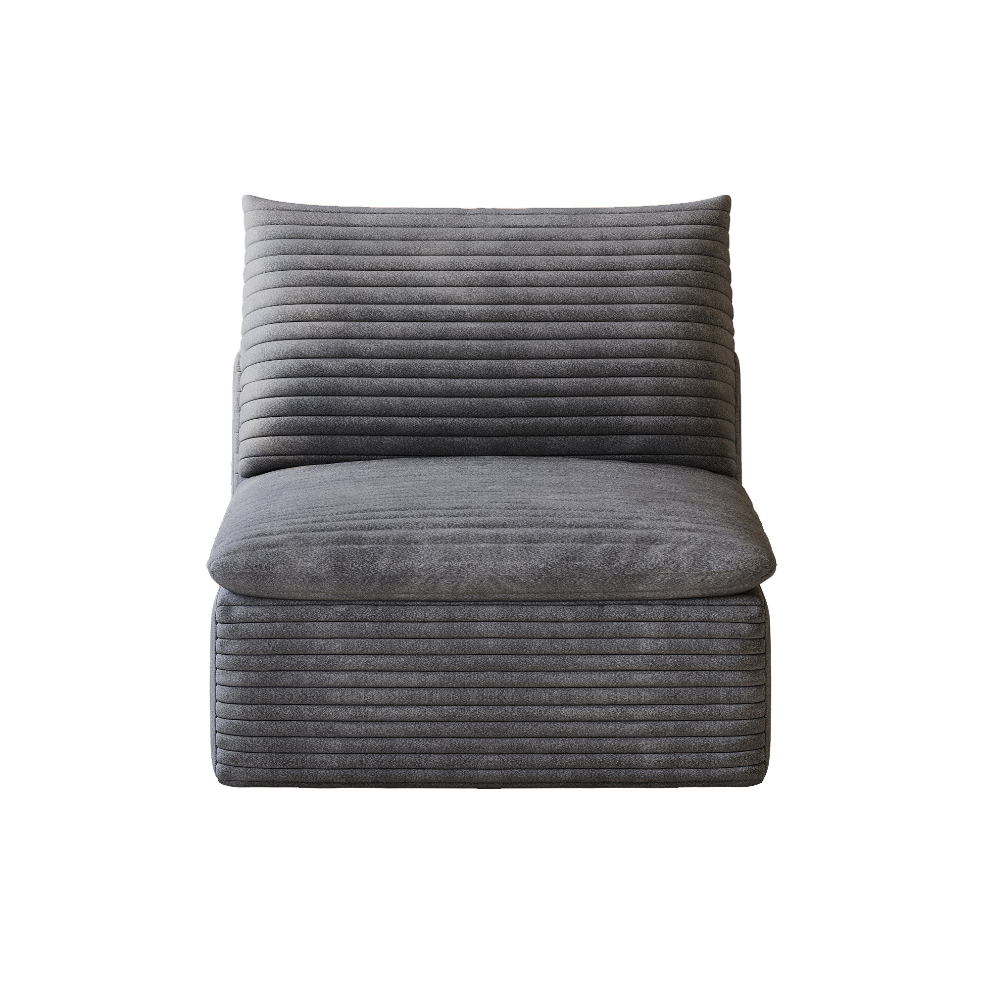 1 Middle Seat+1 Ottoman,Dark Grey image 9