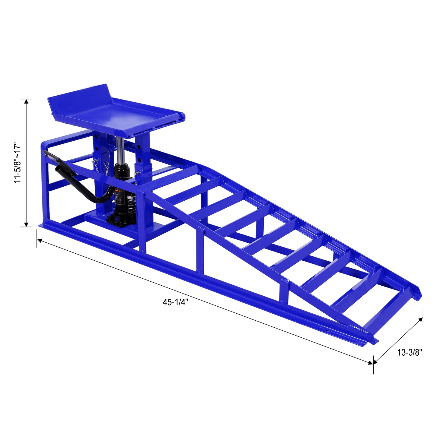 Auto Car Truck Service Ramps Lifts with Pedal, Garage Car Lift Hydraulic Ramps 5 Ton,Automotive Hydraulic Lift Repair Frame Lift(2 Pack) blue image 9