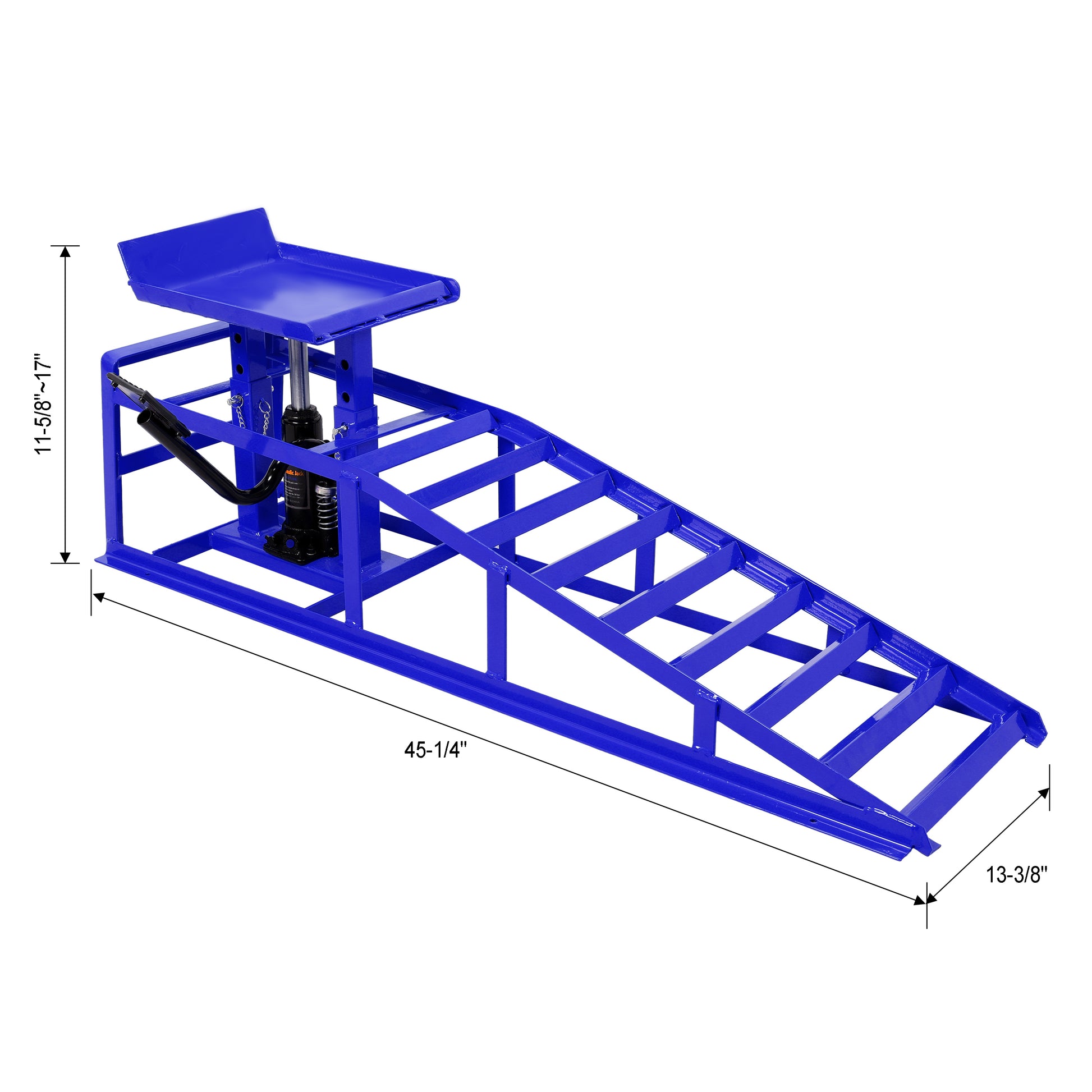 Auto Car Truck Service Ramps Lifts with Pedal, Garage Car Lift Hydraulic Ramps 5 Ton,Automotive Hydraulic Lift Repair Frame Lift(2 Pack) blue image 9