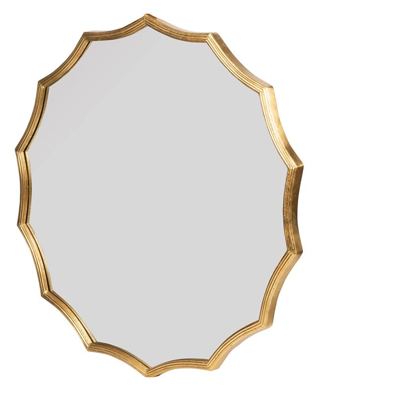 D40" Round Sunburst Wall Mirror with Gold Finish, Wall Decor Mirror for Entryway Bedroom Living Room image 8