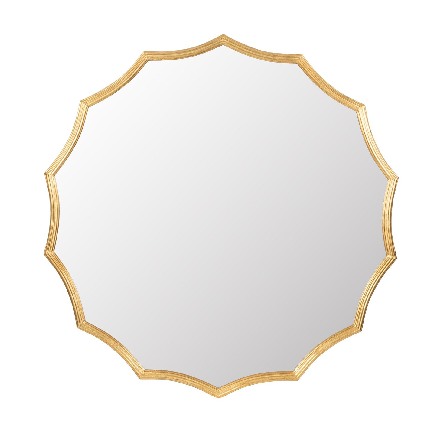 D40" Round Sunburst Wall Mirror with Gold Finish, Wall Decor Mirror for Entryway Bedroom Living Room image 7