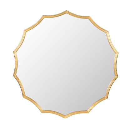 D40" Round Sunburst Wall Mirror with Gold Finish, Wall Decor Mirror for Entryway Bedroom Living Room image 7